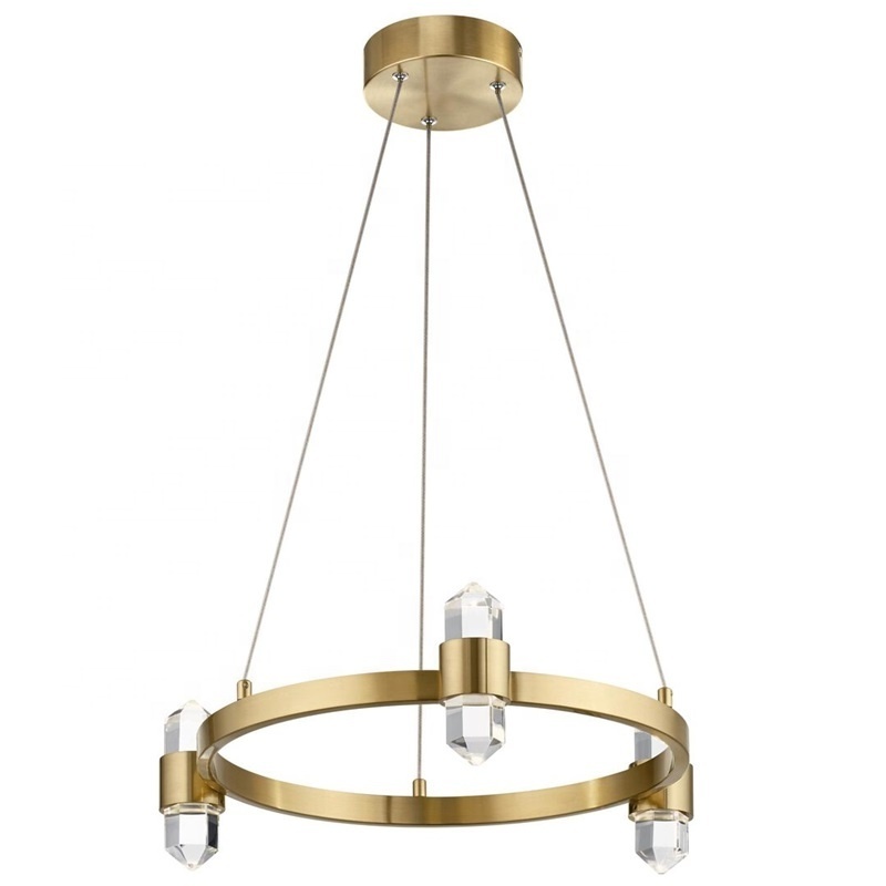 circle modern led dining room brass gold ceiling wheel chandelier winch modern bar decorative lighting fixture