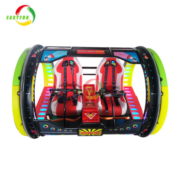 360 Degree Remote Control Rolling Car Outdoor 2 Seats Coin Operated Game Happy Rolling Car