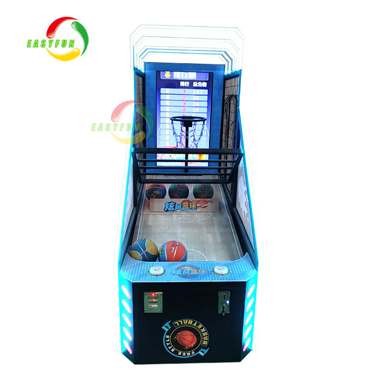 Coin Operated Indoor Amusement Center Electronic Arcade Street Basketball Arcade Game Machine With Video