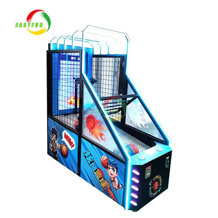 Coin Operated Indoor Amusement Center Electronic Arcade Street Basketball Arcade Game Machine With Video