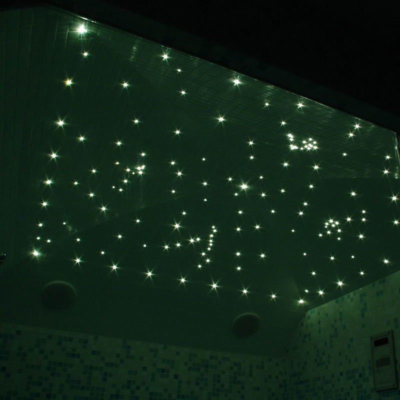 Guangzhou decorative star ceiling led black jacket fiber optic light kit for Restaurant Hall Ceiling Design