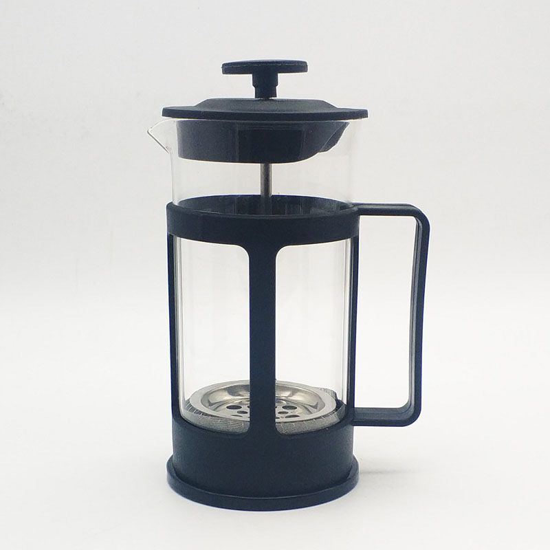 Stainless steel filter tea brewer hand coffee pot press plastic heat resistant high borosilicate French press