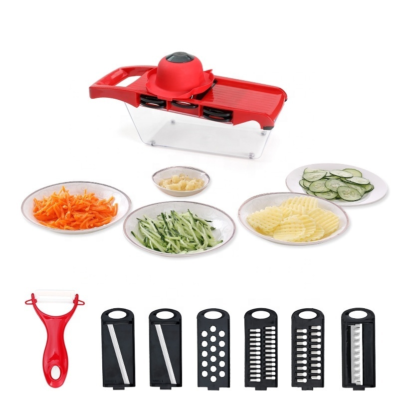 7 in 1 Multi-Function salad spinner Fruit Juicer manual Vegetable chopper/ Shredder /Slicer/cutter