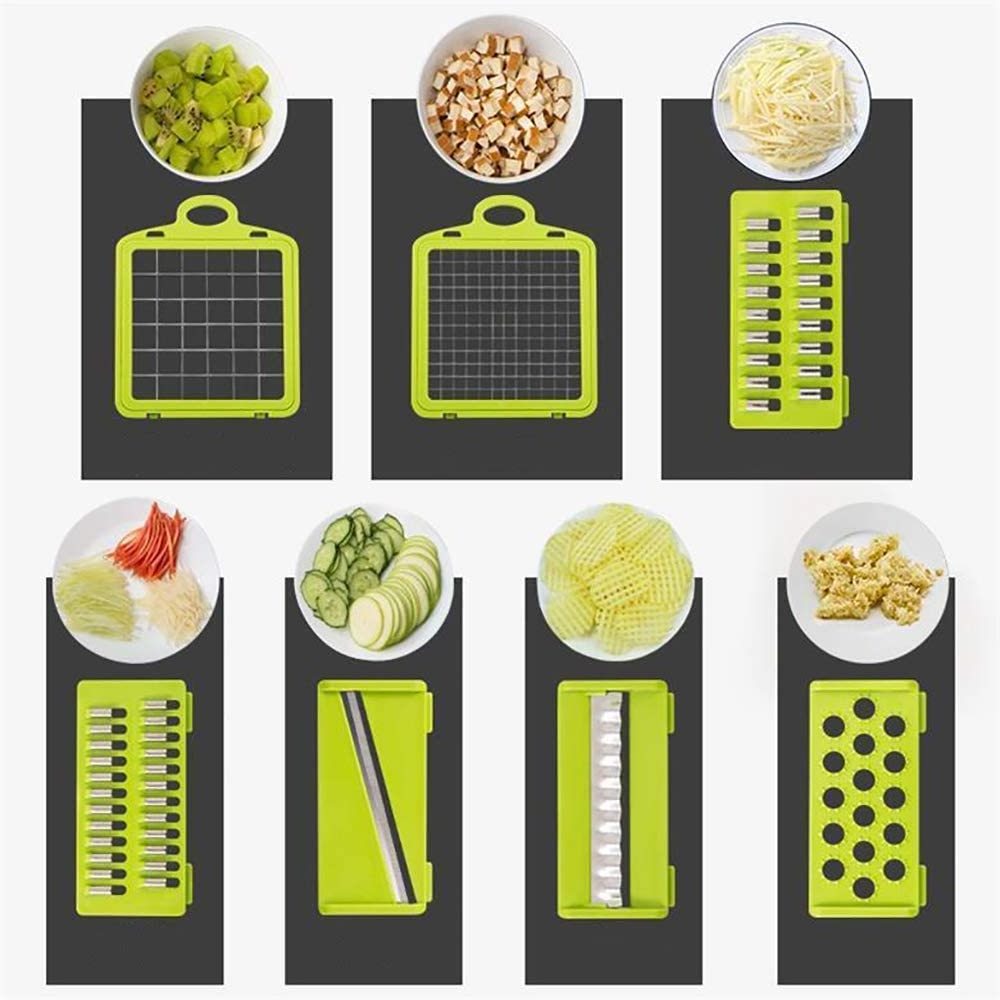 New design vegetable Chopper Mandoline Slicer Cutter Chopper and Grater 12 in 1 Vegetable Slicer Cheese Slicer Onion Chopper