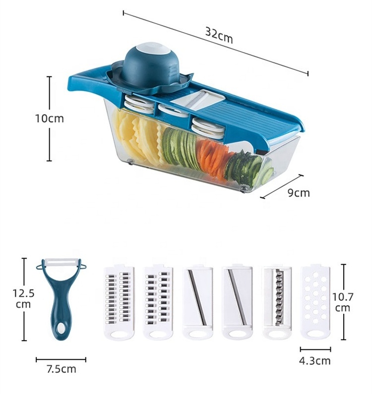 Kitchen gadgets 2019 multi-Function manual Vegetable chopper/ Shredder /Slicer/cutter salad spinner