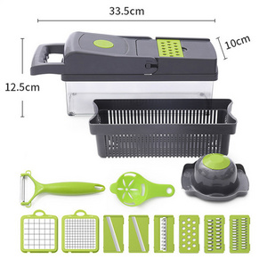 New design vegetable Chopper Mandoline Slicer Cutter Chopper and Grater 12 in 1 Vegetable Slicer Cheese Slicer Onion Chopper