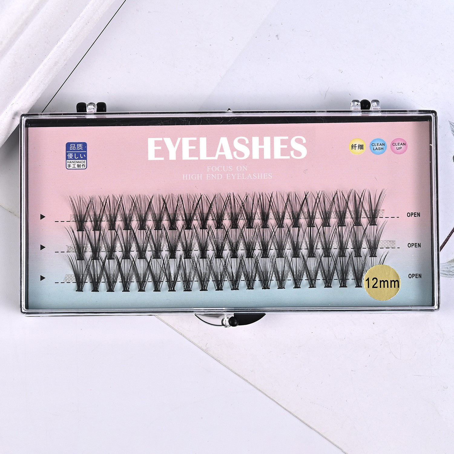 New EYELASH No Glue Needed Self Adhesive Cluster Lash Diy Adhesive Cluster Lashes Extension Reusable Glue-free Lashes Trial Pack