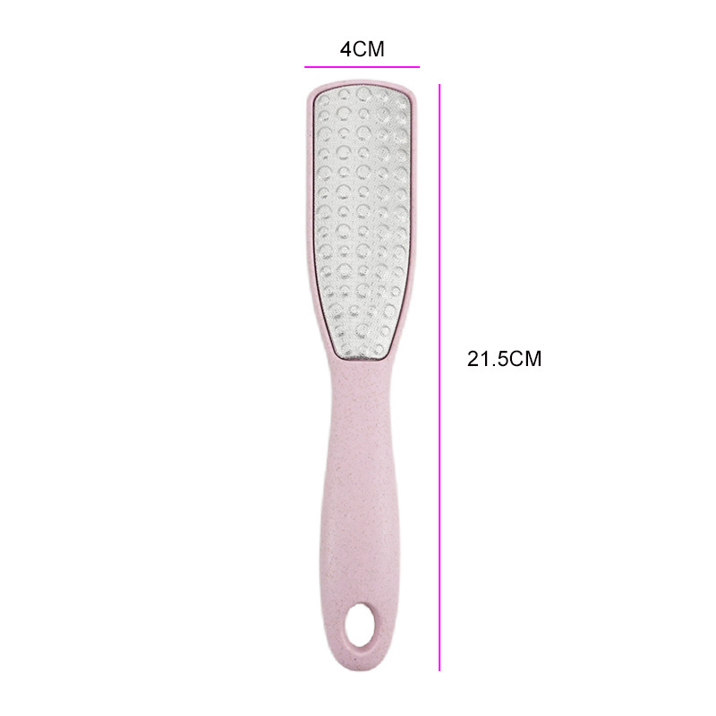 Professional Foot File Callus Remover Double Sided Foot Scrubber with wheat straw handle For Cracked Heel And Foot Dead Skin