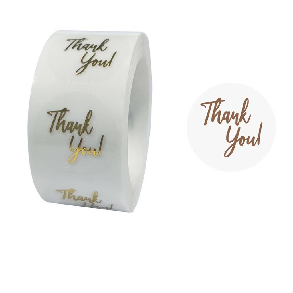 In Bulk Recycling Garbage Stickers Label Sticker Roll Hot Stamping Gold Foil Clear Sticker