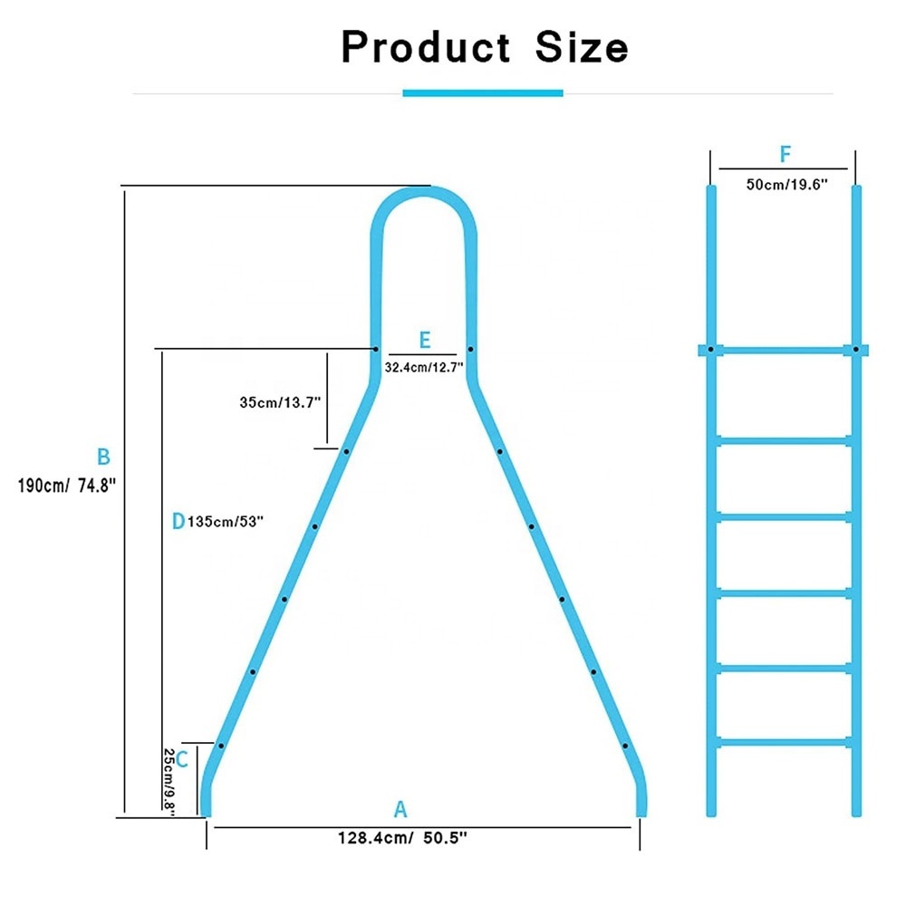 Swimming Pool Combined Type  Stainless Steel Equipment Ladder for Above Ground Pool