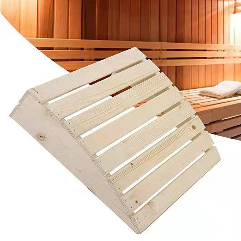 Head Support Sauna Steam Room Accessories Wooden Pillow