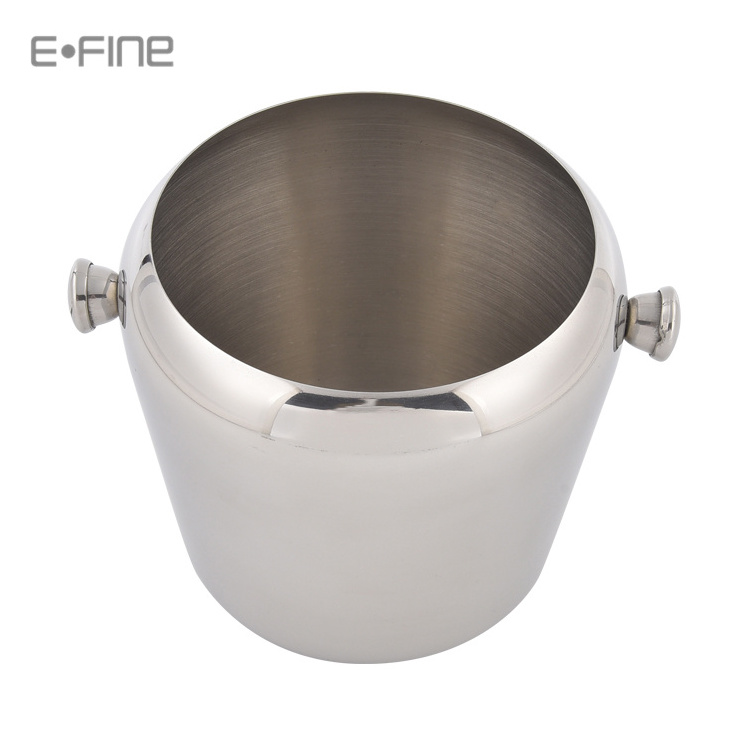 EFINE  Wholesale Bar Hotel Party Mini Stainless Steel Single Wall Club Wine Ice Buckets