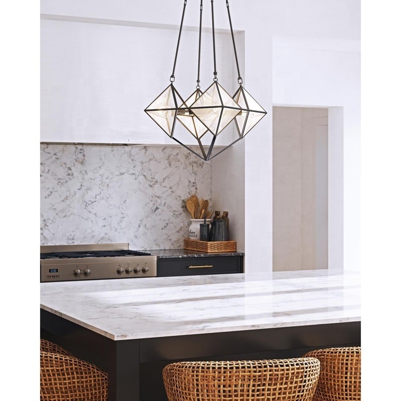 post modern Nordic Style gold black Glass Decorative entry Chandelier For kitchen Living Room home lighting