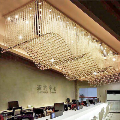 5 star hotel High Quality Custom Project Commercial Center Luxury  Crystal Led Ceiling large chandelier for the banquet hall