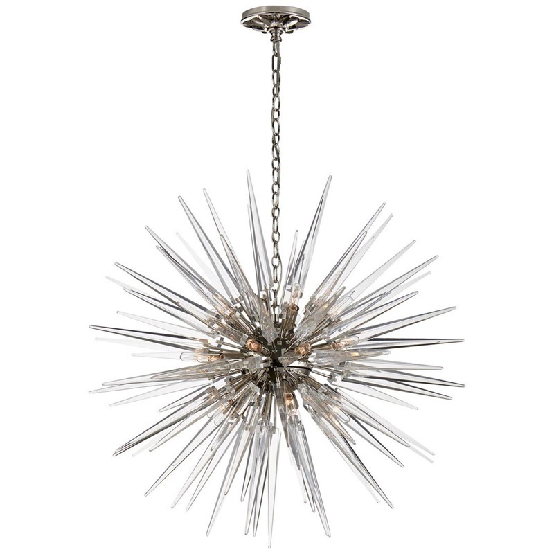 Wholesale Modern Large brushed nickel Sputnik Chandelier brass K9 Crystal Ceiling Lamp New Chandelier in stock Light