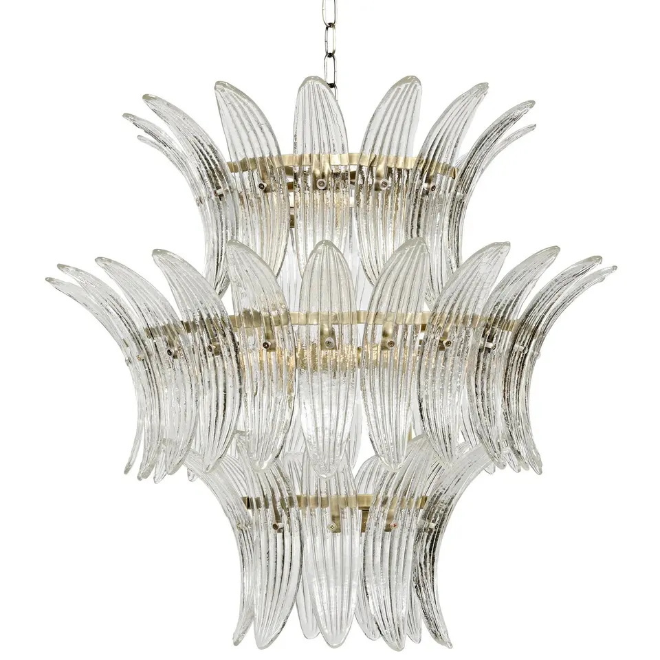 Hot Sale French modern decoration luxury rectangular Gold crystal chandelier light for living room dining room kitchen