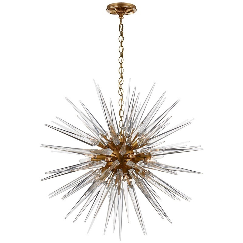 Wholesale Modern Large brushed nickel Sputnik Chandelier brass K9 Crystal Ceiling Lamp New Chandelier in stock Light