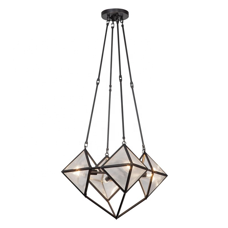 post modern Nordic Style gold black Glass Decorative entry Chandelier For kitchen Living Room home lighting