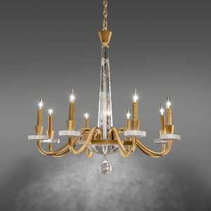 Villa living room lighting natural crystal style french classic lamp gold luxury modern mid century chandelier for high ceilings