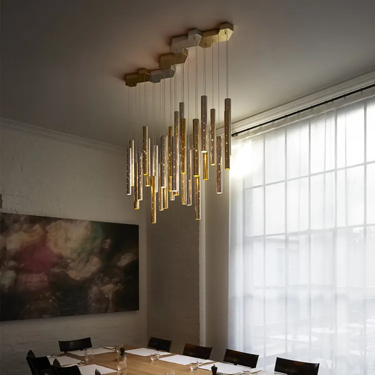 Modern Simple Stainless Steel Dining Room kitchen Lights Above Table Art Decora modern Pendant Chandelier