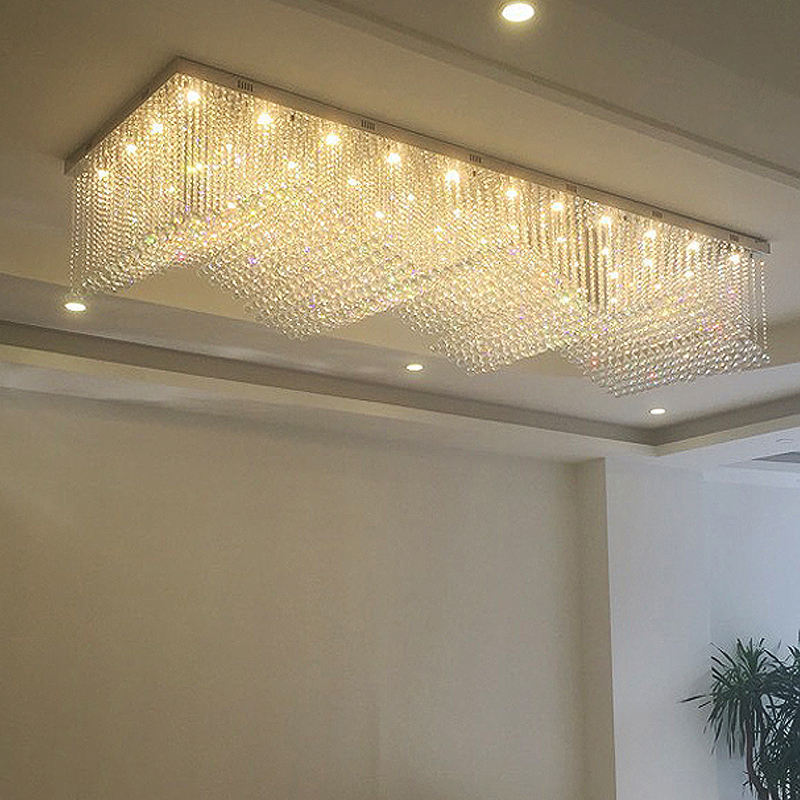 5 star hotel High Quality Custom Project Commercial Center Luxury  Crystal Led Ceiling large chandelier for the banquet hall