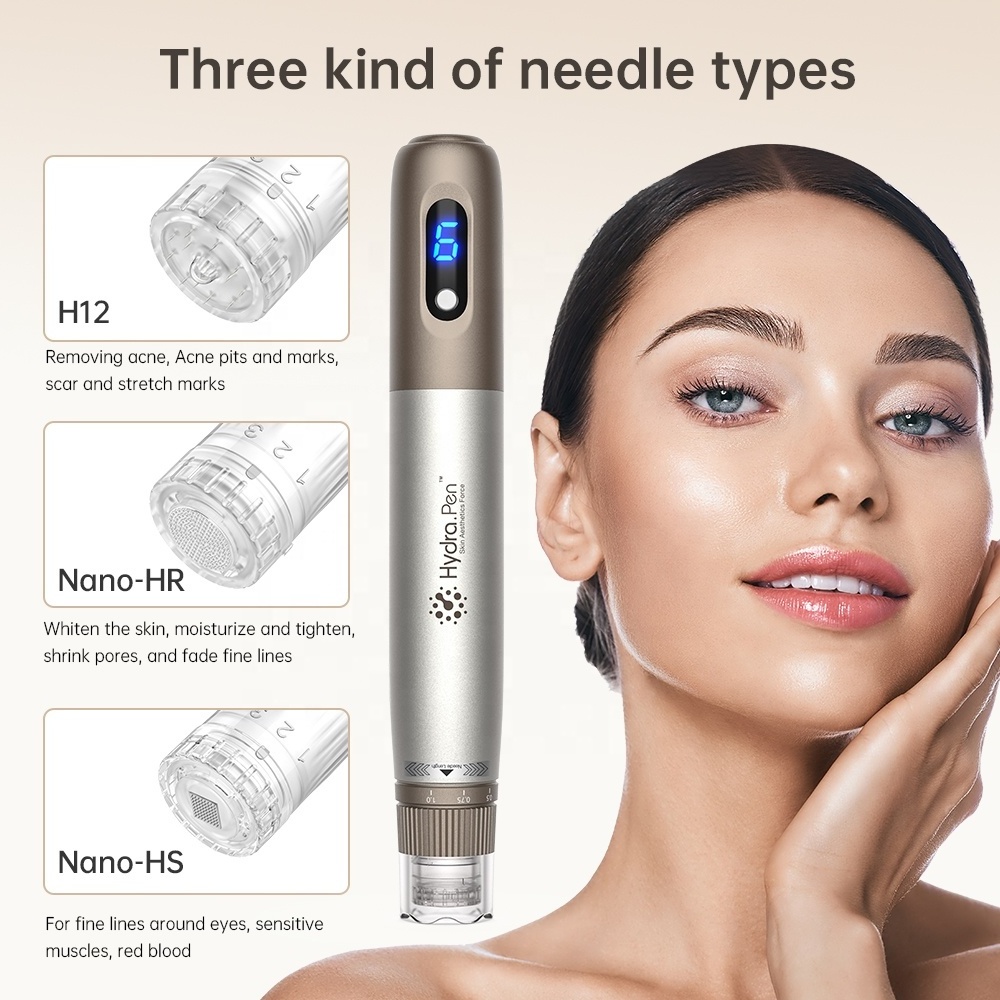 Hydra pen H3 made by EKAI use with liquid containable needle cartridge for home and salon use for skin care