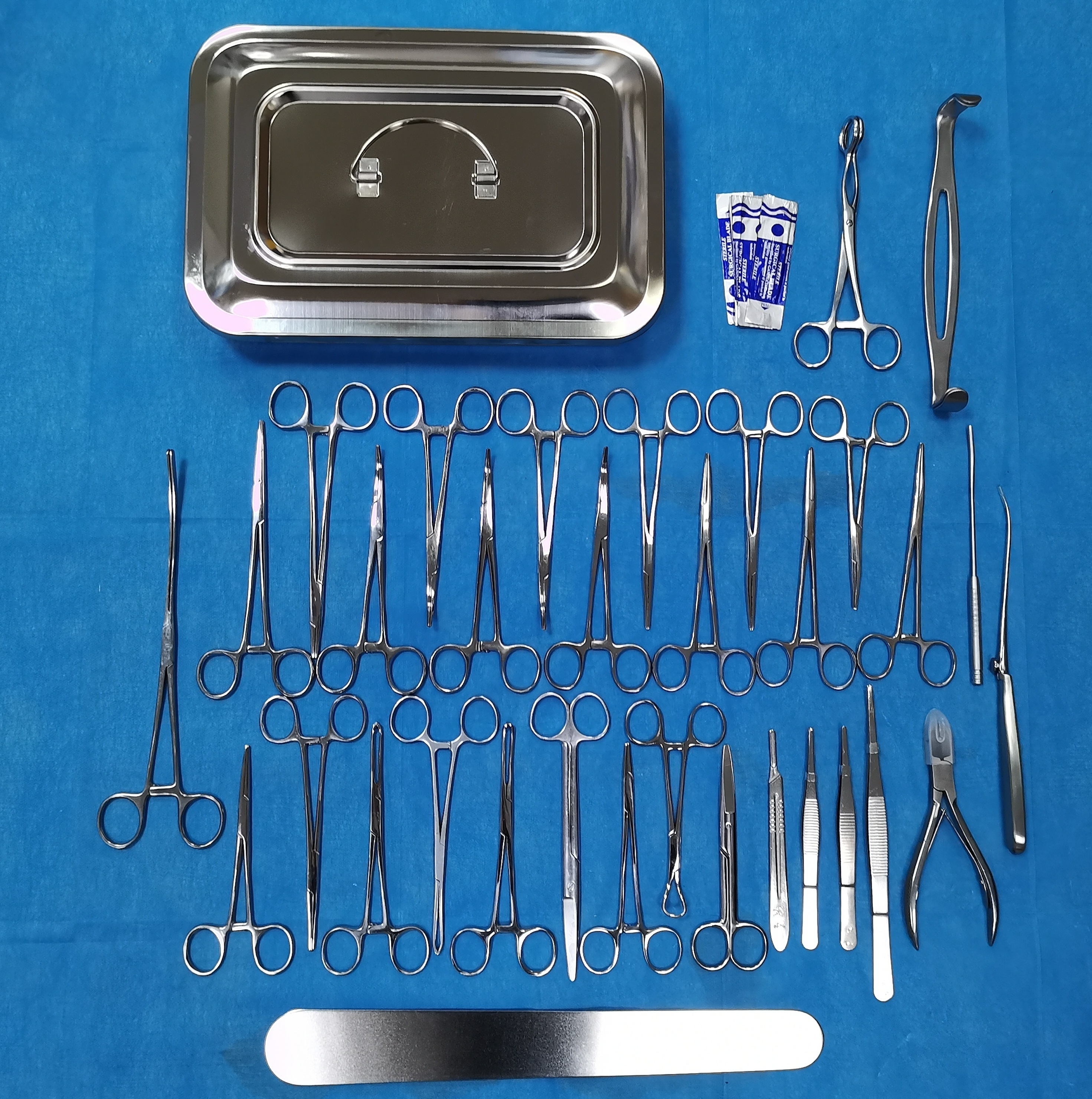 Gynecological Surgical Instrument Abdominal Kits Hysterectomy Set