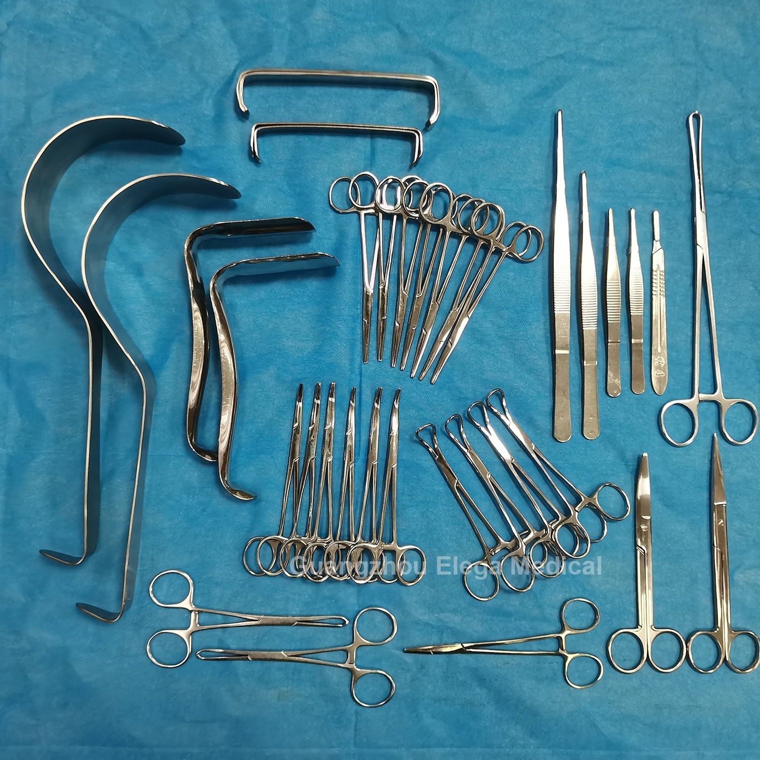 Gynecological Surgical Instrument Abdominal Kits Hysterectomy Set