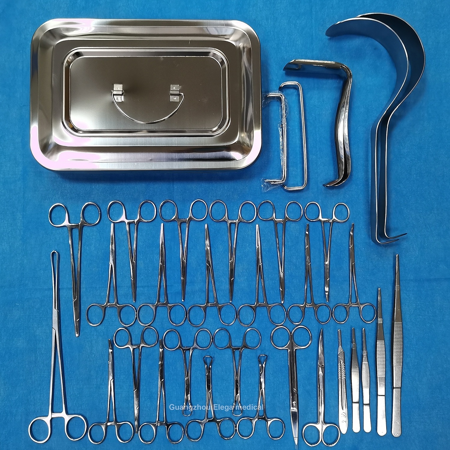 Gynecological Surgical Instrument Abdominal Kits Hysterectomy Set