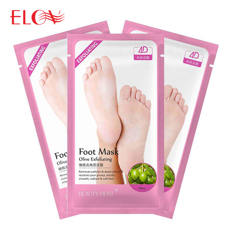 Skin Care Hot Selling Olive Exfoliating Foot Mask Repair Dry Nourish Whitening Foot Mask Foot Peeling Mask OEM/ODM Adults Female