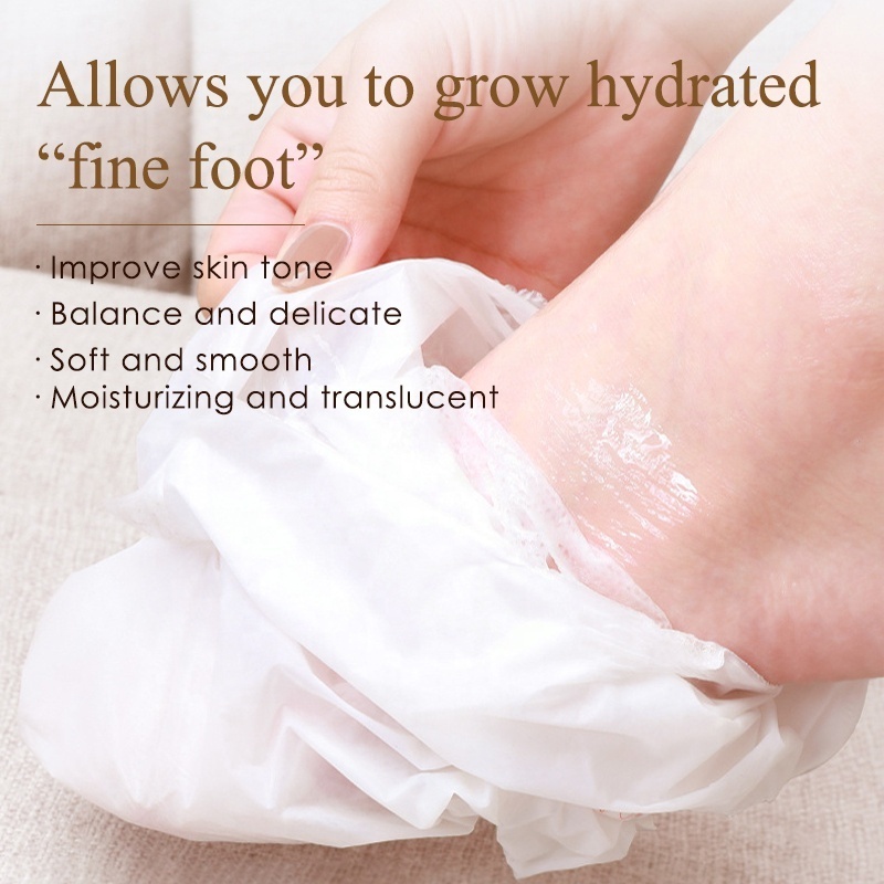 OEM Exfoliating Foot Peel Mask for Hard Skin Peeling Custom Private Label Skin Care Coconut Foot Mask Cream Moisturize Socks