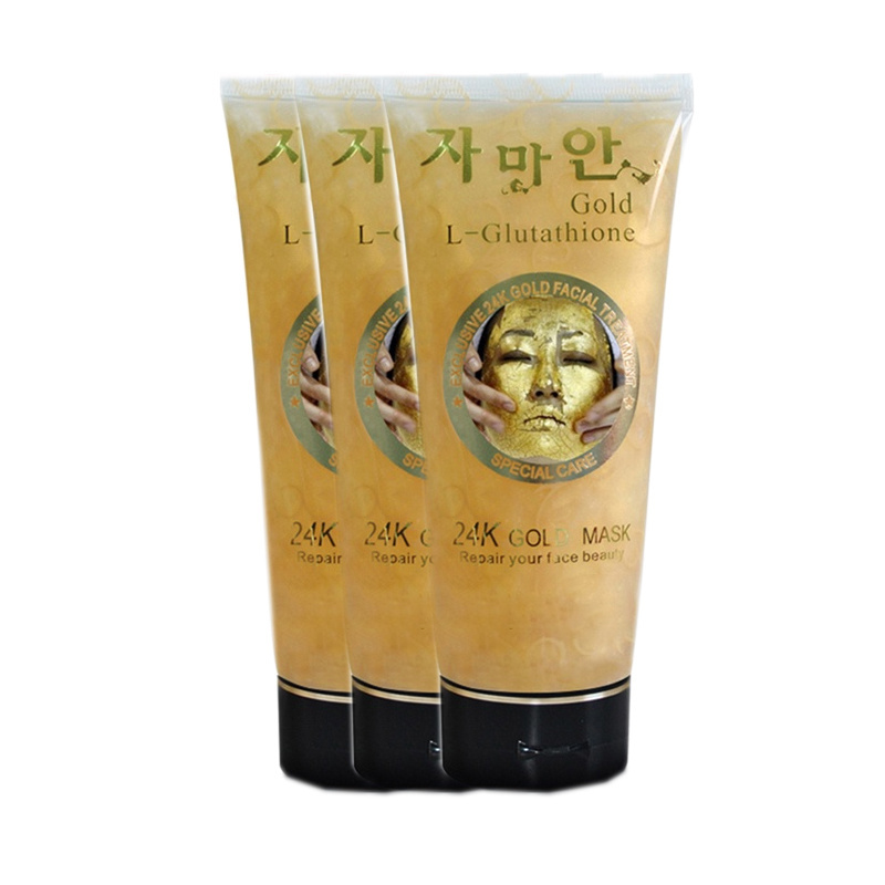 OEM Cosmetics Beauty Face Skin Care Moisturizing Golden Yellow Jelly Jey Mask Private Label 24K Gold Bio Collagen Facial Mask