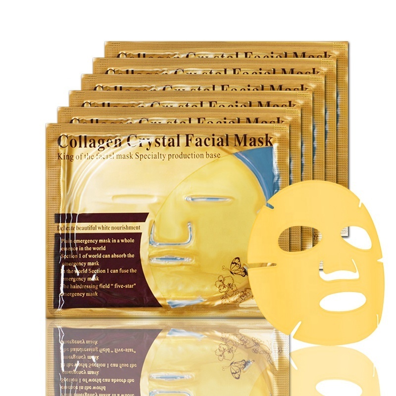 Best Selling Firming Tightening Anti Aging Pure 24K Gold Bio Collagen Crystal Facial Mask For Beauty Cosmetics Private Label