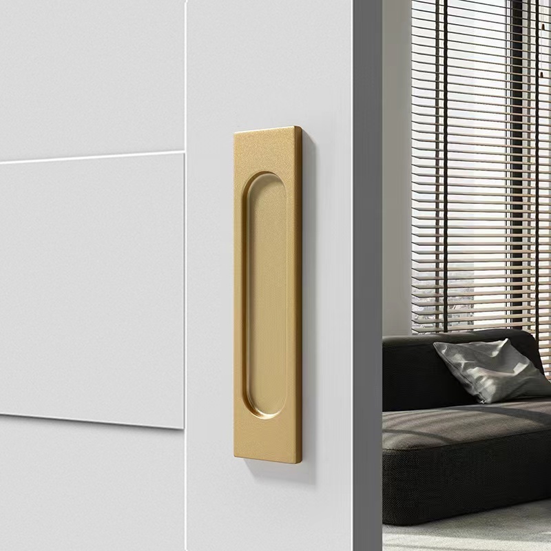 Simple Design Gold Color Self adhesive Sliding Door Handle