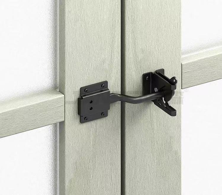 High quality steel gate latch 2 sizes small black latch for farm and wooden fences