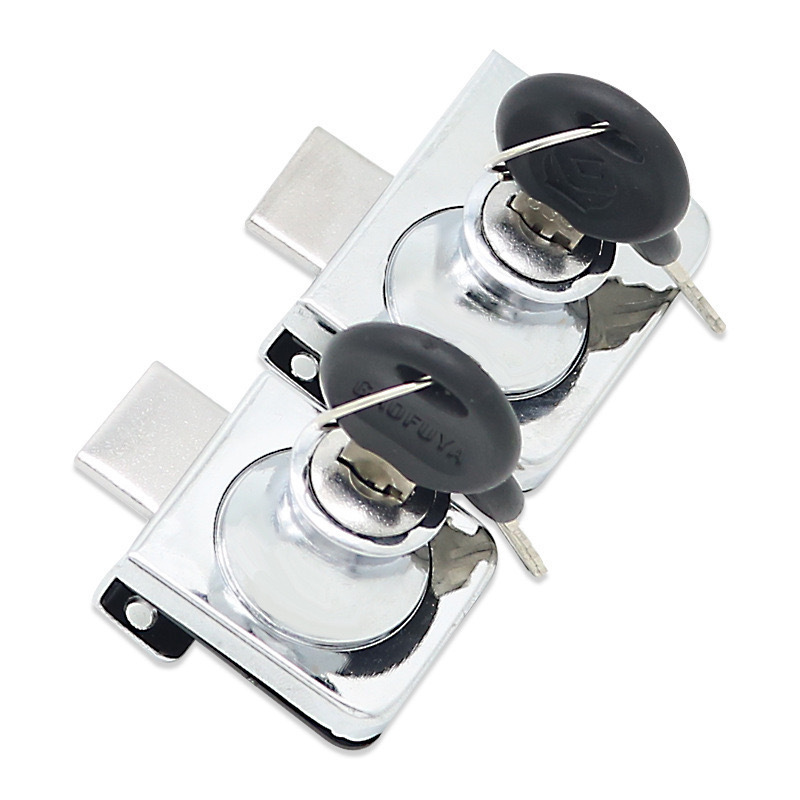 Zinc alloy small single and double door display cabinet glass lock glass latch