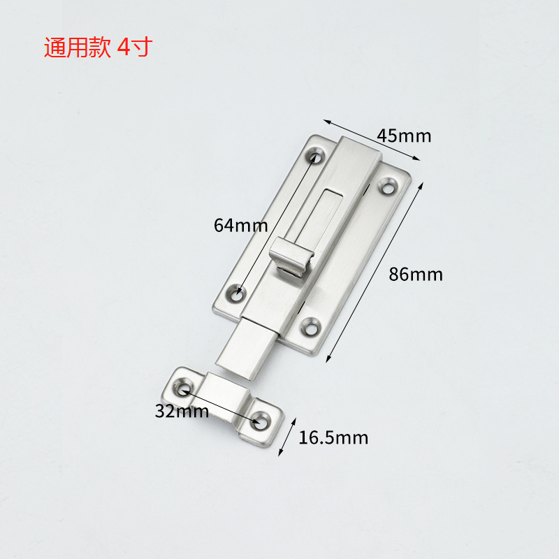 Hot sale good price bolt door latch gate latch Stainless steel double head thickened latch lock for door and window accessory