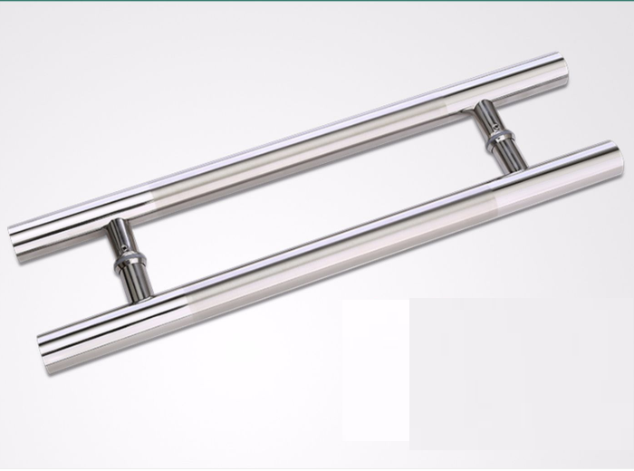 Big SS304 Simple design 38*600mm Mirror polish Glass Door Pull Handle