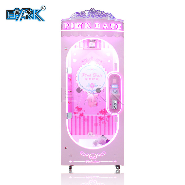 Arcade Claw Machine Hot Sale Pink Date Cut Prize Plush Toys Vending Machine For Sale