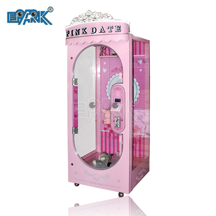 Arcade Claw Machine Hot Sale Pink Date Cut Prize Plush Toys Vending Machine For Sale