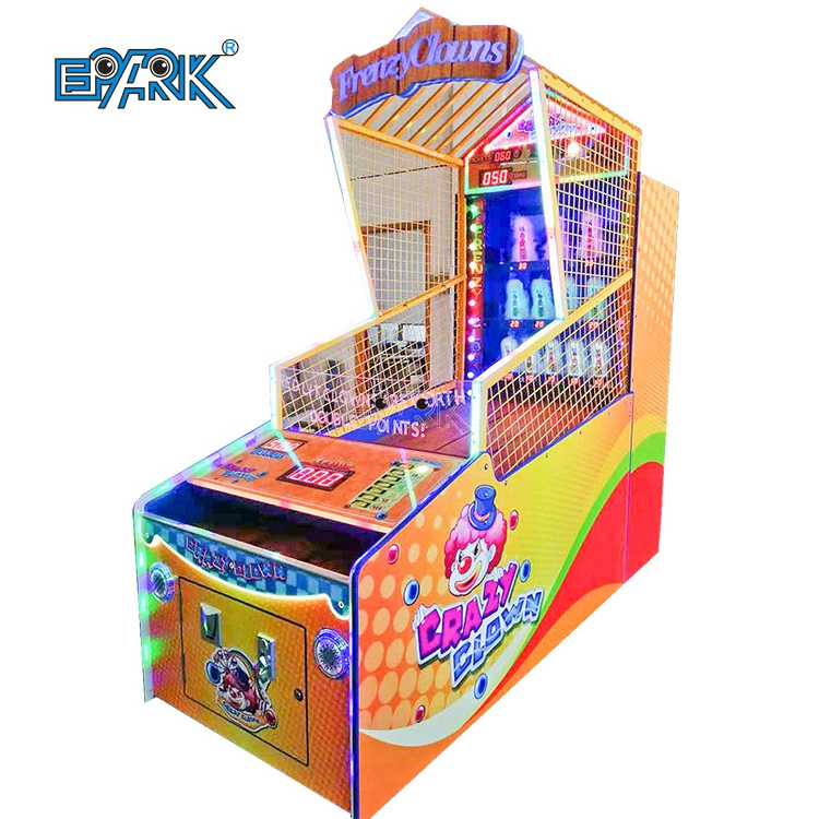 Indoor Game Zone Kids Adults Clown Frenzy Arcade Game Machine Coin Operated Throwing Ball Lottery Machine