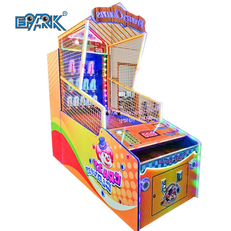 Indoor Game Zone Kids Adults Clown Frenzy Arcade Game Machine Coin Operated Throwing Ball Lottery Machine