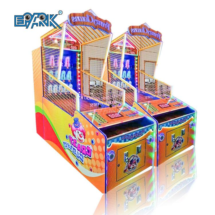 Indoor Game Zone Kids Adults Clown Frenzy Arcade Game Machine Coin Operated Throwing Ball Lottery Machine