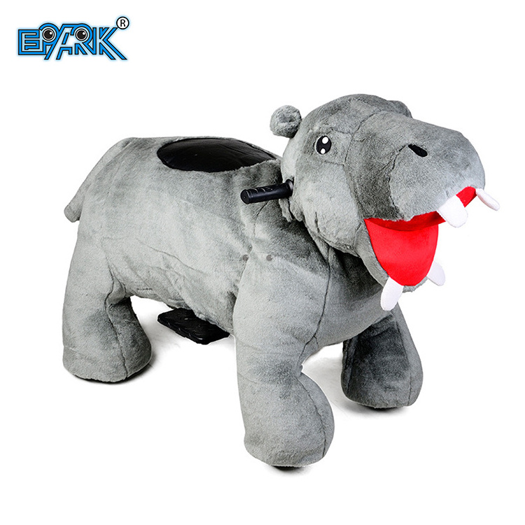 Shopping Mall Plush Big Size Stuffed Walking Animal Electric Scooter Ride On Toy Animal