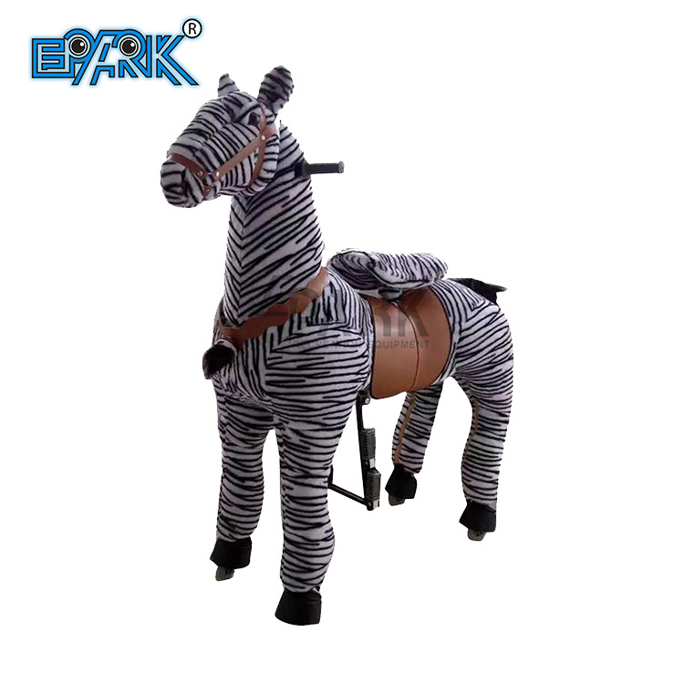 Kids Riding Horse Toys Ride On Toys Montar a Caballo Premium Plush Animals Toys Walking a Horse With Wheels For 3-6 Years Old