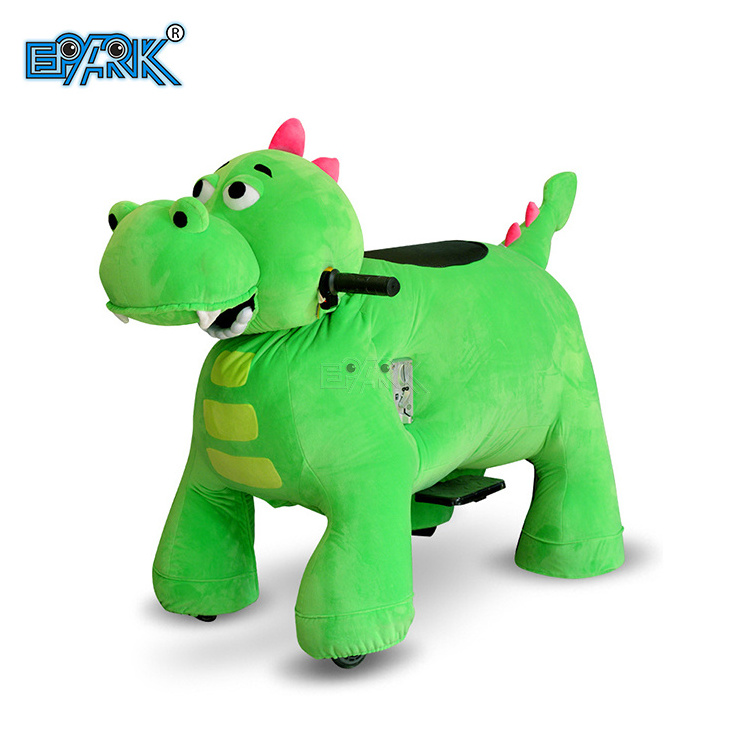 Shopping Mall Plush Big Size Stuffed Walking Animal Electric Scooter Ride On Toy Animal