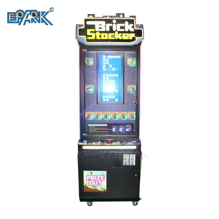 High Skill Crane Claw Machine Arcade Video Games Brick Stacker Win Prize Game Machine