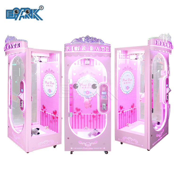 Arcade Claw Machine Hot Sale Pink Date Cut Prize Plush Toys Vending Machine For Sale