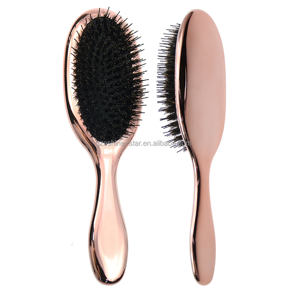 Paddle Hair Extension Brush Massage Hair Brush Detangle Natural Bristle Cushion Nylon Wig Brush Comb