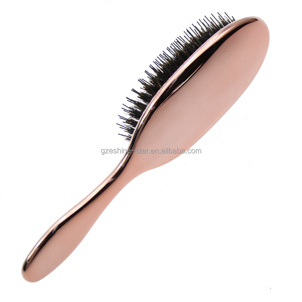 Paddle Hair Extension Brush Massage Hair Brush Detangle Natural Bristle Cushion Nylon Wig Brush Comb